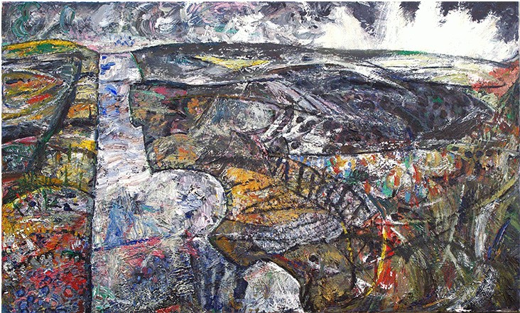 Edge of the Moor, acrylic by John Roger Bradley