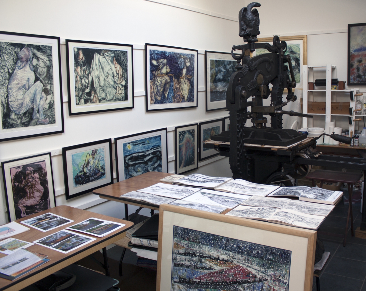 The studio, and the press