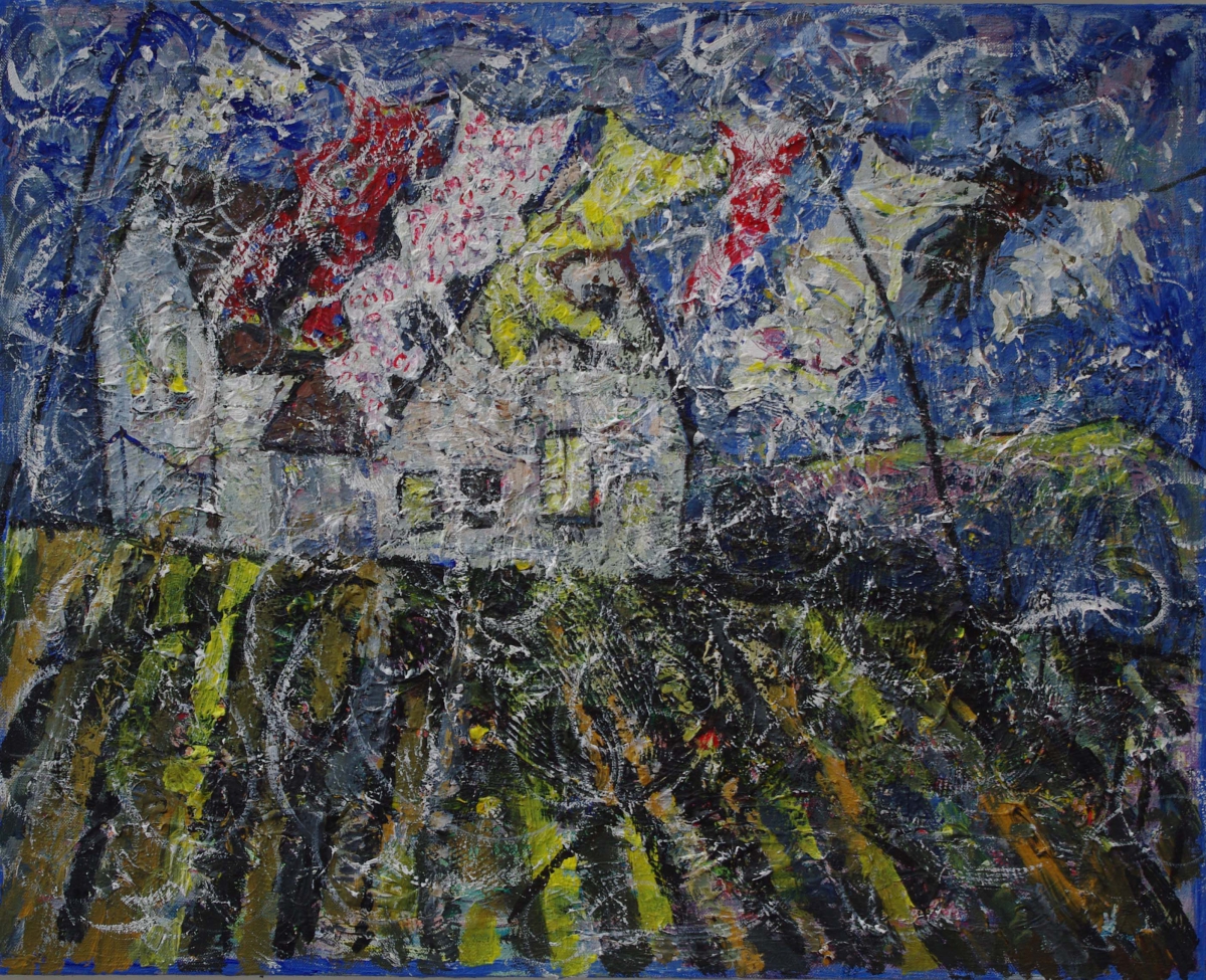 Windy Day, acrylic on panel by John Roger Bradley