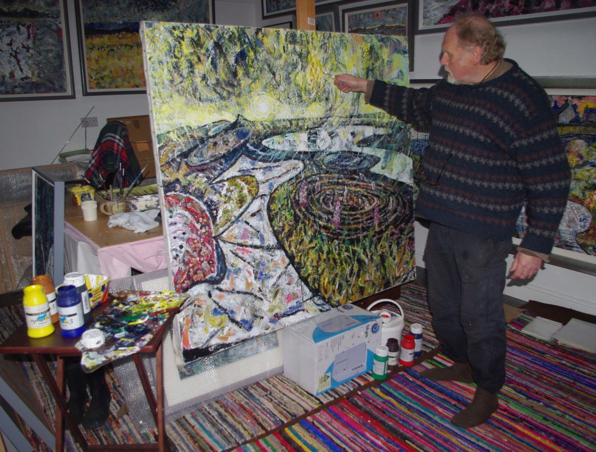 John Roger Bradley at work in the studio